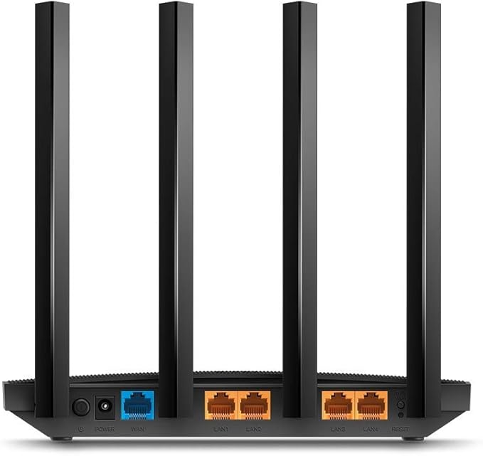 TP-Link AC1200 Wireless Dual Band Full Gigabit Wi-Fi Router, Wi-Fi Speed Up to 867 Mbps/5 GHz + 300 Mbps/2.4 GHz, 4+1 Gigabit Ports, Dual-Core CPU, Parental Control, Easy setup (Archer C6)