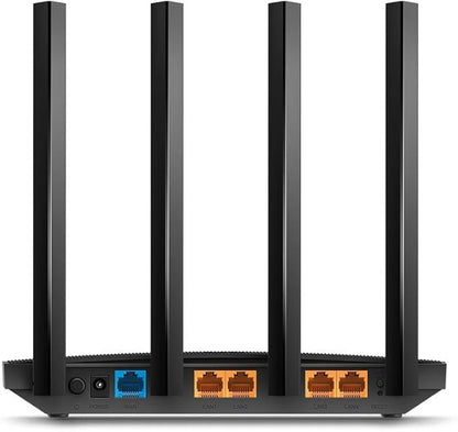 TP-Link AC1200 Wireless Dual Band Full Gigabit Wi-Fi Router, Wi-Fi Speed Up to 867 Mbps/5 GHz + 300 Mbps/2.4 GHz, 4+1 Gigabit Ports, Dual-Core CPU, Parental Control, Easy setup (Archer C6)