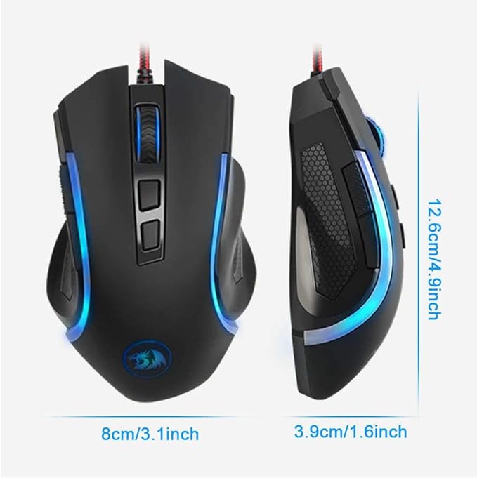 Redragon M607 8 Buttons Gaming Mouse (R G B, 7200DPI)