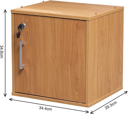 WT-EASY CARE Home Safe | Bank Locker Box | Cash Box | Jewelry Box Cabinet Wood | Key Sage Lock Box Storage Box | Safe Locker for Home and Office - Cherry wood