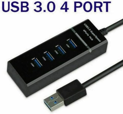 USB Hub 4-Port USB 3.0 Ultra Slim Data Hub Multi USB Hub Splitter Lead Adapter Cable USB Splitter For Macbook, Mac Mini/Pro, Surface Pro, Notebook Pc, Laptop, USB Flash Drives, And Mobile HDD