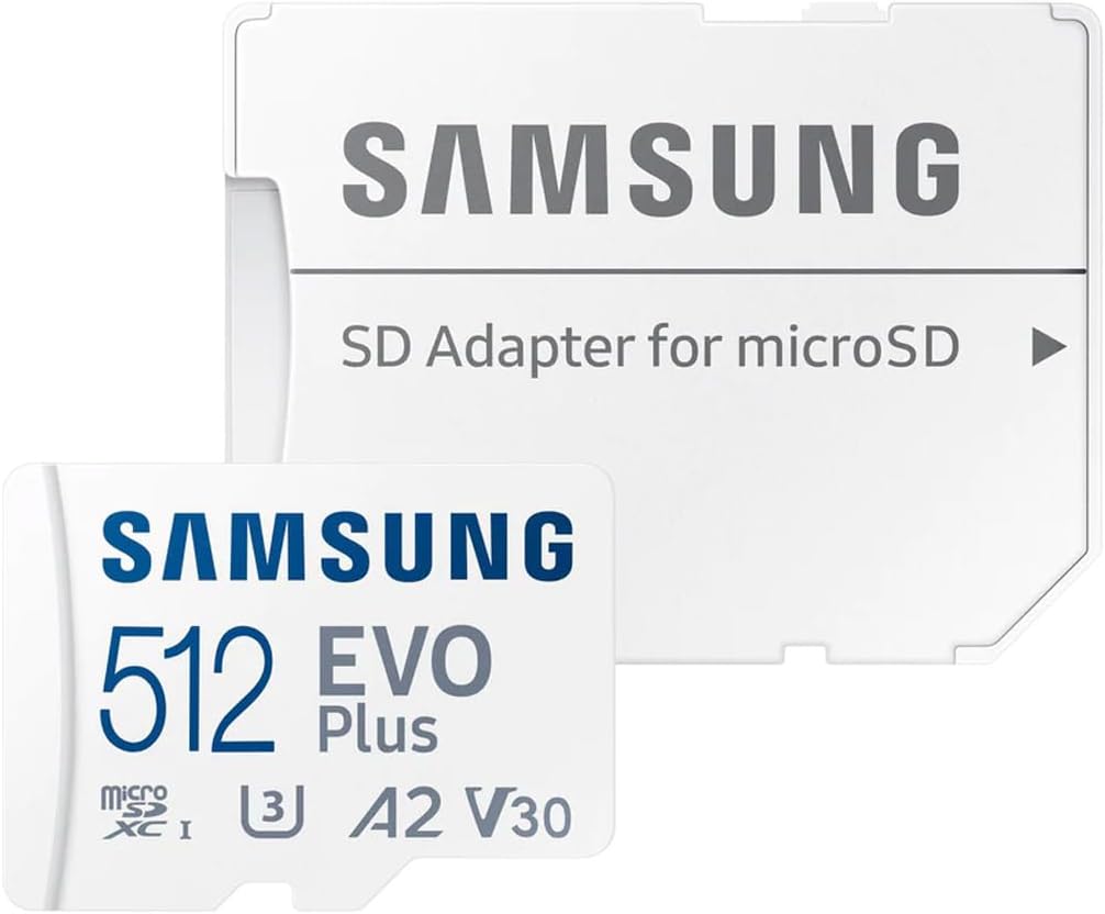 Samsung EVO Plus microSD Memory Card 512 GB, U3, V30, A2, ?MB-MC512KA/TR