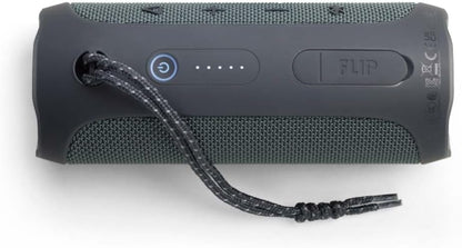 JBL Flip Essential 2 Portable Bluetooth Speaker with Rechargeable Battery, IPX7 Waterproof, 10h Battery Life, JBLFLIPES2, lite Black dark grey