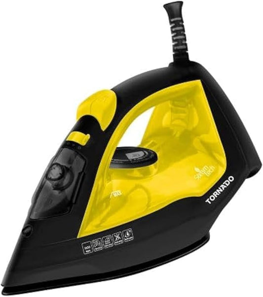 TORNADO Steam Iron 1800 Watt Teflon Soleplate Yellow - Baby Blue TST-1800L