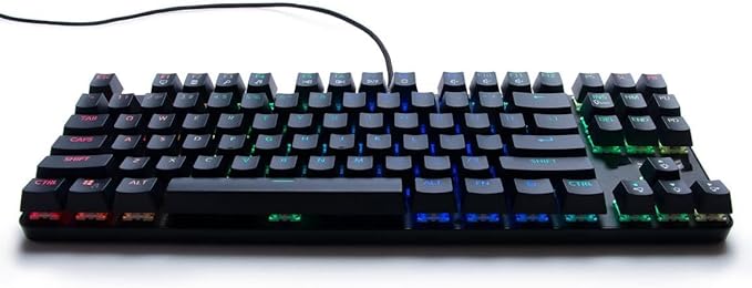 GameStop GS200 RGB Gaming Mechanical Keyboard - Outemu Brown Switches - 1000Hz Polling Rate - FPS Sniper (Black)