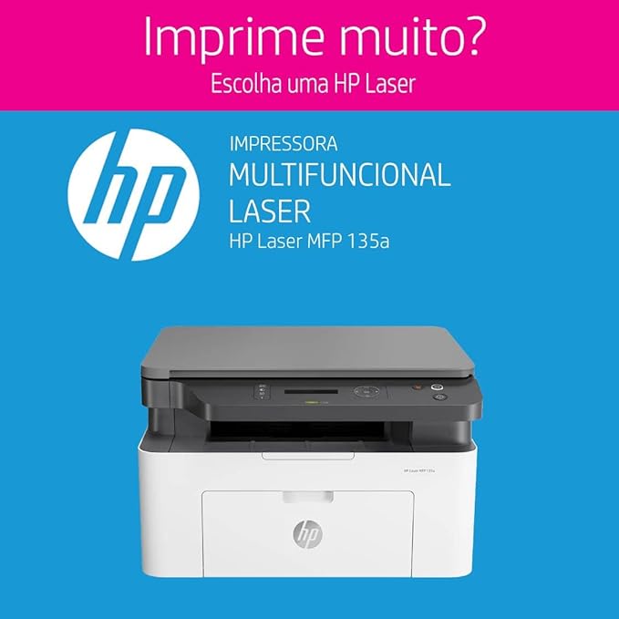 HP 135W Multifunction Laser Printer, White