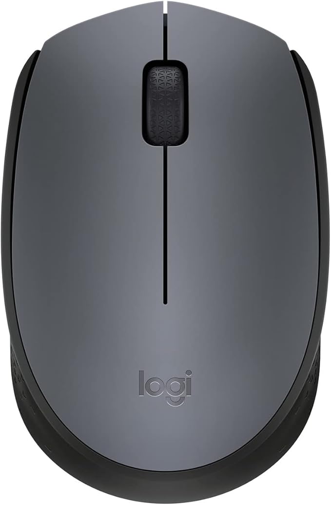 Logitech M170 Wireless Mouse, 2.4 GHz with USB Nano Receiver, Optical Tracking, 12-Months Battery Life, Ambidextrous, PC/Mac/Laptop - Grey