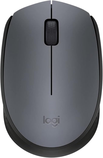 Logitech M170 Wireless Mouse, 2.4 GHz with USB Nano Receiver, Optical Tracking, 12-Months Battery Life, Ambidextrous, PC/Mac/Laptop - Grey