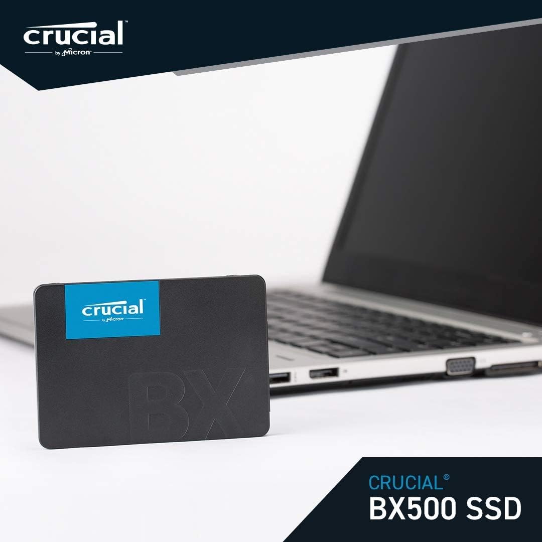 Crucial BX500 240GB 3D NAND SATA 2.5-Inch Internal SSD, up to 540MB/s - CT240BX500SSD1Z Black/Blue