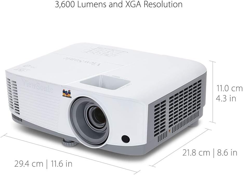 ViewSonic PA503X (1024x768) Resolution,XGA Projector, 3800 Lumens, Image Correction+Vertical Keystone, HDMI, Dual VGA