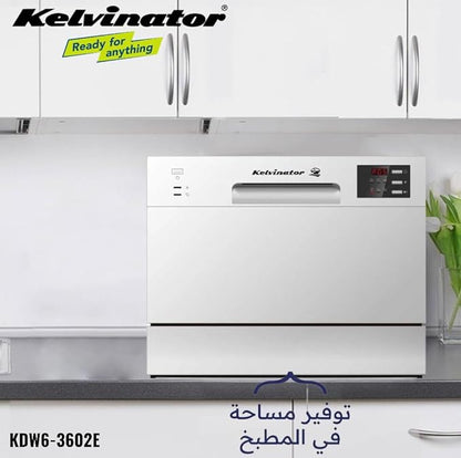 Kelvinator table top dishwasher 6 place settings KDW6-3602E- 2 years warranty