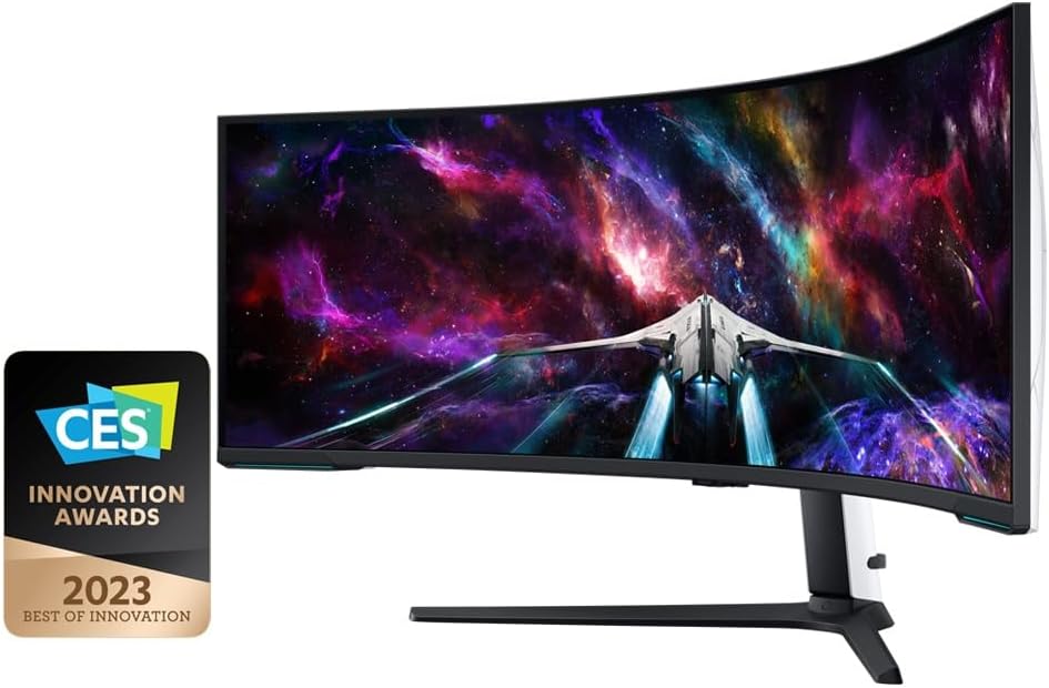 Samsung G95NC Neo 57-Inch Odyssey Curved Gaming Monitor, 240hz Refresh Rate, Dual UHD Monitor, 1ms GTG, Local Warranty