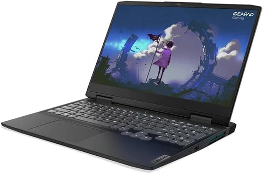 Lenovo IdeaPad Gaming 3 15ARH7 Laptop - Ryzen 7 7735HS, NVIDIA GeForce RTX 4050 6GB GDDR6 Graphics, 16GB DDR5-4800 RAM, 512GB SSD, 15.6" FHD (1920x1080) IPS 250nits 120Hz, Backlit Keyboard - Onyx Grey