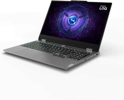 Lenovo LOQ 15IAX9 Gaming Laptop- Intel Core i5-12450HX, AI Chip: LA1, 6GB GDDR6 NVIDIA GeForce RTX3050, 8GB DDR5 RAM, 512GB SSD, 15.6" FHD (1920x1080) IPS 100% sRGB 144Hz, RGB Mouse, 2 Years Warranty - T