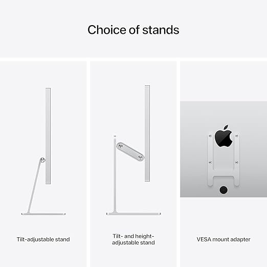 Apple Studio Display - Standard Glass - Tilt- and Height-Adjustable Stand  with AppleCare Studio Display (3 Years)