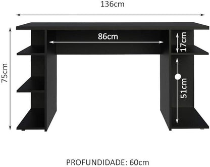 Madesa Computer Desk Gamer Desk 9409 - Black