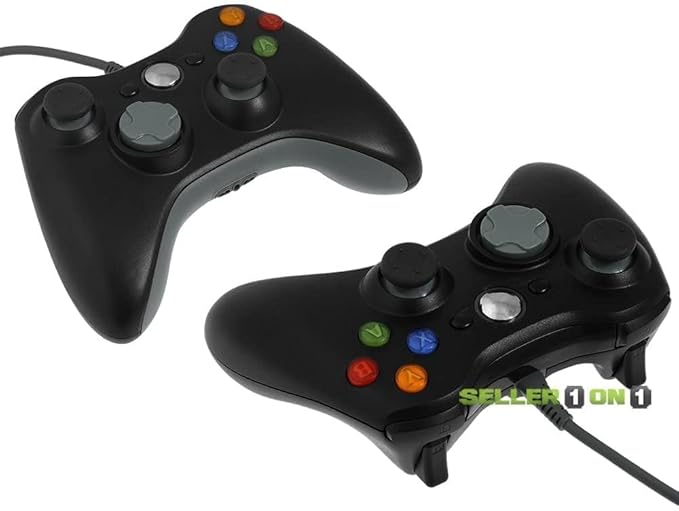 DuaFire Wired USB Controller for PC & Xbox 360 (Black)