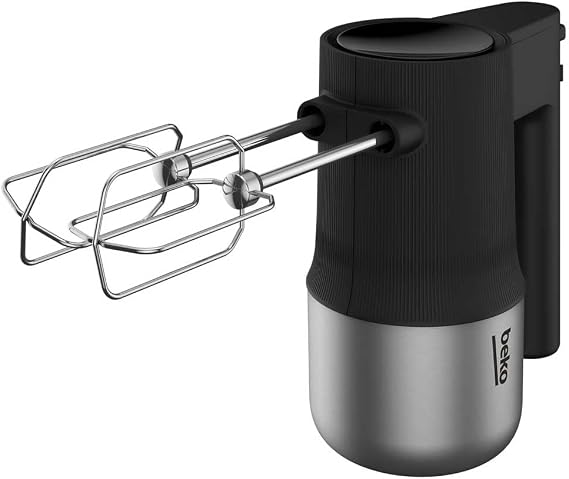BEKO Hand Mixer, 4 Speeds, 500 Watts, Black x Stainless - HMM 81504 BX
