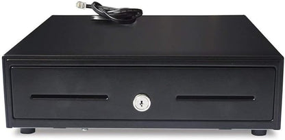 POS Cash Register Drawer with Removable Tray - RJ11 Cable Included Keys - T