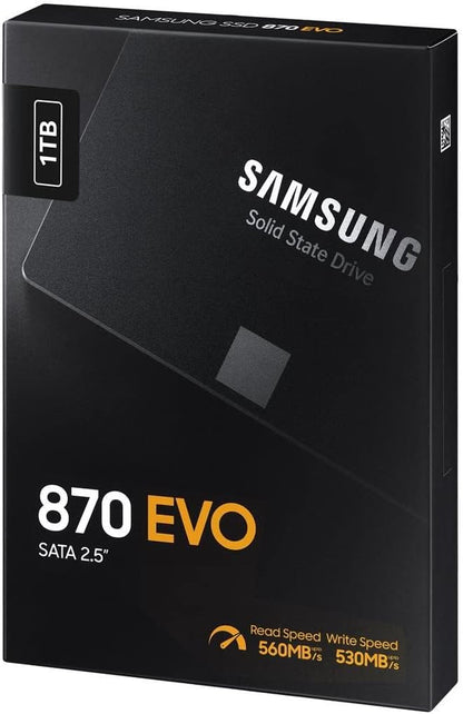 Samsung SSD 870 EVO, 1 TB, Form Factor 2.5 and rdquo;, Intelligent Turbo Write, Magician 6 Software, Black (Internal SSD)