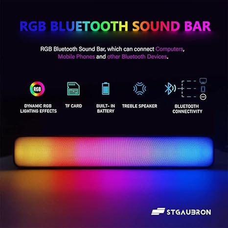 STGAubron Gaming Desktop PC,GeForce RTX 2060 Super 8G,Intel Core i7 3.4G up to 3.9G,32G,1TB SSD,WiFi,BT 5.0,RGB Keybaord,RGB Mouse Pad,RGB BT Sound Bar,RGB Bluetooth Headset Mic,W10H64