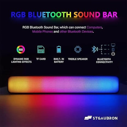 STGAubron Gaming Desktop PC,GeForce RTX 2060 Super 8G,Intel Core i7 3.4G up to 3.9G,32G,1TB SSD,WiFi,BT 5.0,RGB Keybaord,RGB Mouse Pad,RGB BT Sound Bar,RGB Bluetooth Headset Mic,W10H64