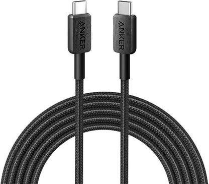 Anker 322 USB-C to USB-C Cable 3 fT USB C Charger Cable for MacBook Pro 2020, iPad Pro 2020, Switch, Samsung Galaxy S20 Plus S9 S8 Plus + 18 months Local Warranty