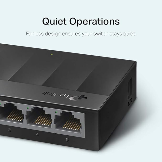 TP-Link Litewave 5 Port Gigabit Ethernet Switch | Desktop Ethernet Splitter | Plastic Case | Unshielded Network Switch | Plug & Play | Fanless Quiet | Unmanaged (LS1005G)