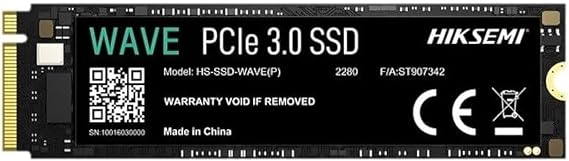 Hikvision HIKSEMI WAVE(P) 256GB NVMe M.2 PCIe Gen 3 SSD Up to 1200MB/s, Internal Solid State Drive for Desktop Laptop Computer - with 3 years warranty support