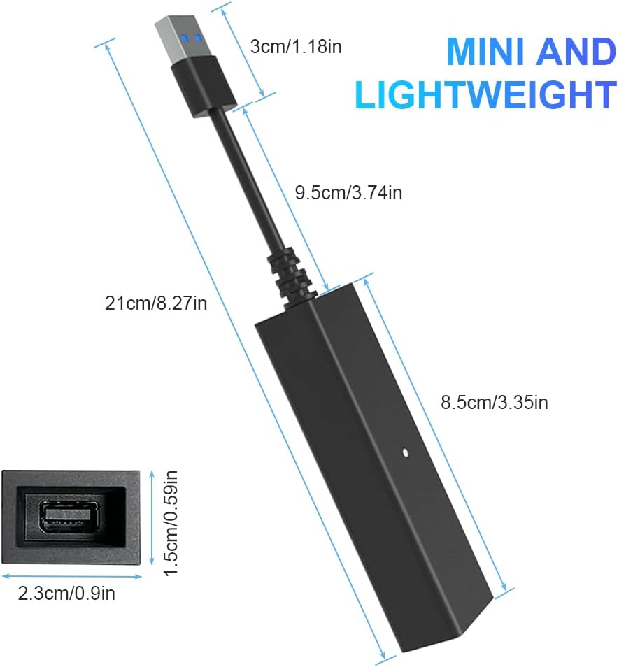 JZW-Shop PS VR Mini Camera Adapter for Playing PS VR on PS5, PS4 PSVR to PS5 Converter Cable Adapter