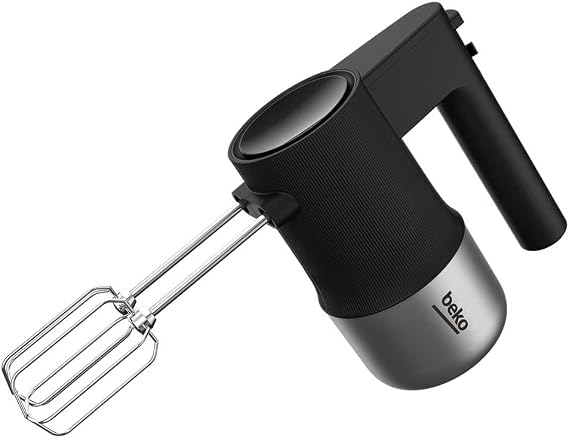 BEKO Hand Mixer, 4 Speeds, 500 Watts, Black x Stainless - HMM 81504 BX