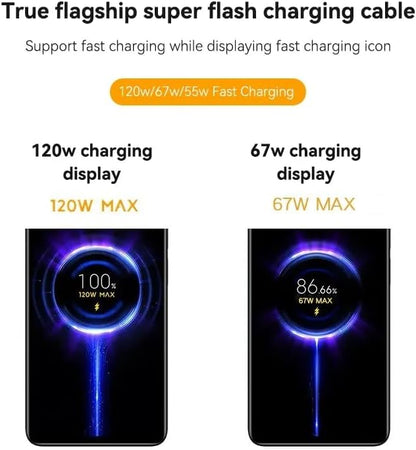 Charging Cable Very Fast With Mi Turbo Charger (6A (120W))