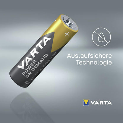 VARTA Power on Demand AA Mignon Batteries (40-pack, economy pack in environmentally-friendly packaging - smart, flexible and powerful - e.g. for computer accessories, Smart Home devices or torches)