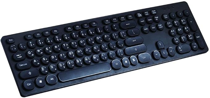 L'avvento (KB206) 2.4G Wireless Keyboard – US+Arabic layout Injection – Black