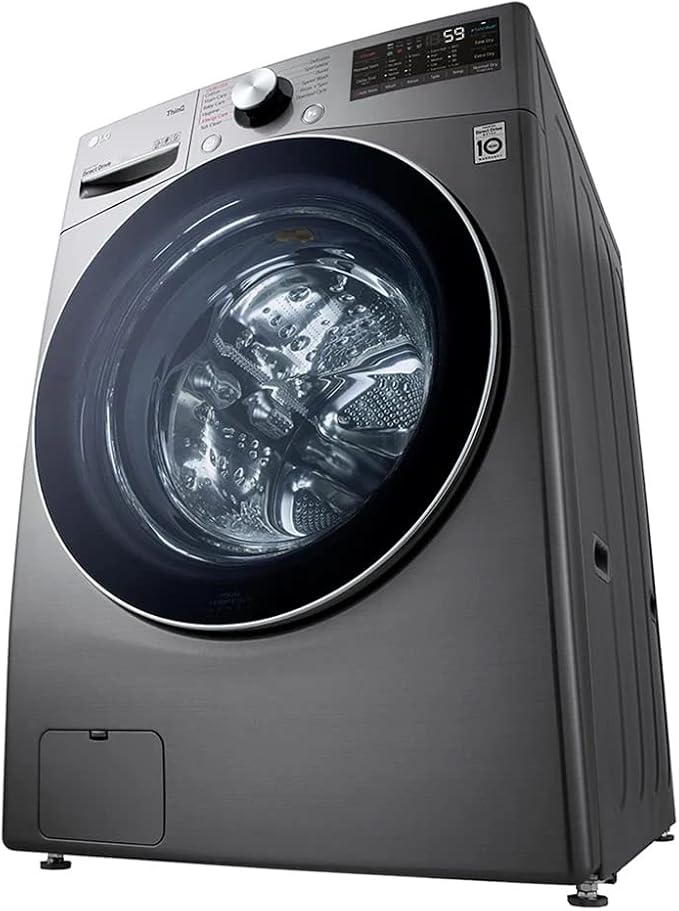 LG Front load washing 15/8KG Dryer with AI DD™ (Intelligent Care with 18% More Fabric Protection), Silver, Bigger capacity, LG ThinQ™- F0L9DGP2S