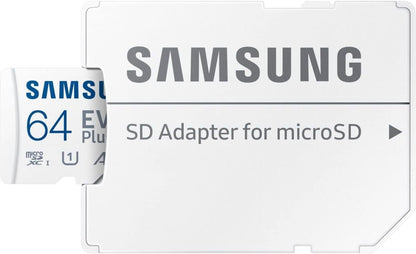 SAMSUNG Evo Plus 64GB MicroSD SDXC U1 Class 10 A1 Memory Card 130MB/S Adapter 2021