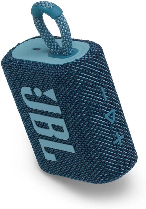 JBL GO 3 Portable Waterproof Bluetooth Speaker - Blue-Small - T