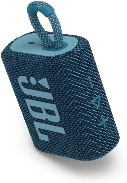 JBL GO 3 Portable Waterproof Bluetooth Speaker - Blue-Small - T
