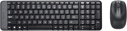 Logitech MK220 Wireless Keyboard And Mouse Combo (English & Arabic Layout) - Compact Size - Long Battery Life 24 Month For Keyboard and 12 Month for Mouse