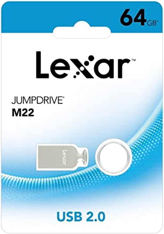 Lexar M22 USB 2.0 64GB Flash Drive, Silver