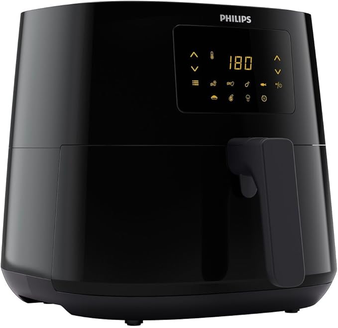 Versuni Philips Essential Air Fryer XL 1.2KG, 6.2L Capacity, Digital Screen,Black – International Warranty – HD9270/90 - T