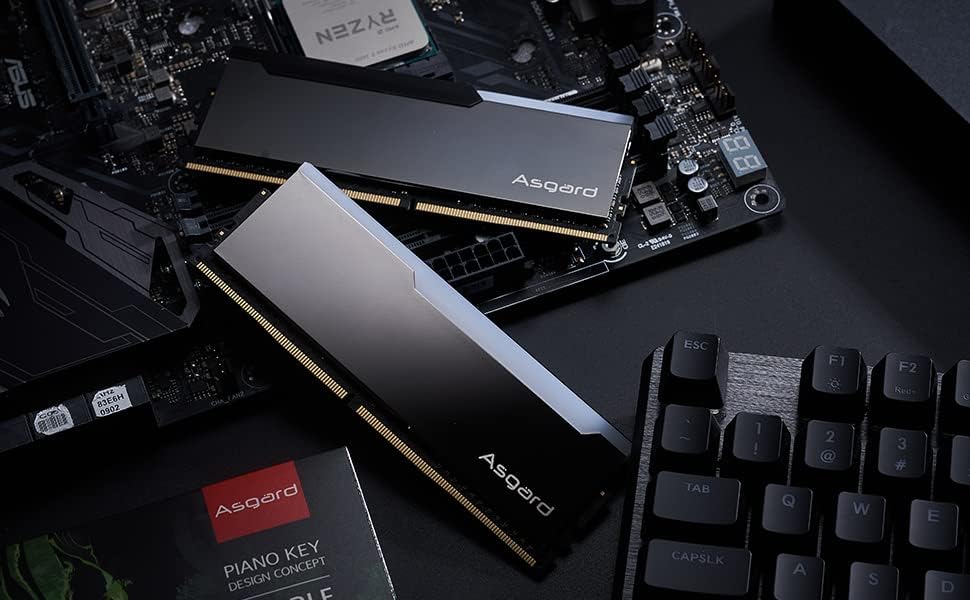 DDR5 RAM Bragi Asgard V3 Memoria Ram DDR5 32GB (16GBx2) 7200MHz Specially Selected B-die Desktop Memory Mirror Design