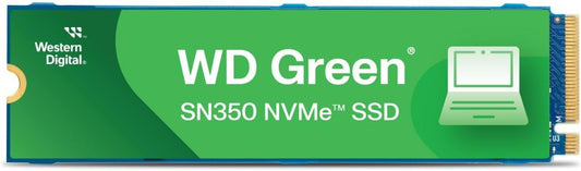 Western Digital 480GB WD Green SN350 NVMe Internal SSD Solid State Drive - Gen3 PCIe, M.2 2280, Up to 2,400 MB/s - WDS480G2G0C