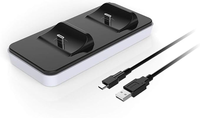 PS5 Controller Charger Station, PS5 Charging Station for Dual Sense Controller, Playstation 5 Accessories - T