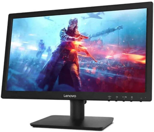 Lenovo - D19-10, 18.5 Inch (46.99 Cm) 1366 X 768 Pixels Led Hd Monitor, Tn Panel, (5Ms Response Time - 200 Nits Brightness Hdmi and Vga Port - Hdmi Cable Included - 72% Color Gamut) (Raven Black)