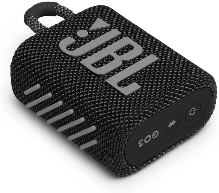 JBL GO 3 Portable Waterproof Bluetooth Speaker - Black