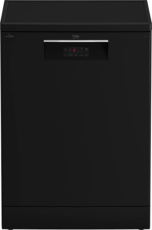 Beko Dishwasher 5 programs 14 persons 60 cm-black-LED- Half load + Hygiene Intense + Steam Gloss