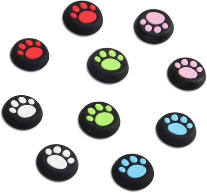 XFUNY® 5 Pair/10 PCS Replacement Silicone Analog Controller Joystick Thumb Stick Grips Caps Cover for PS4 PS3 PS2 Xbox One/360 Game Controller