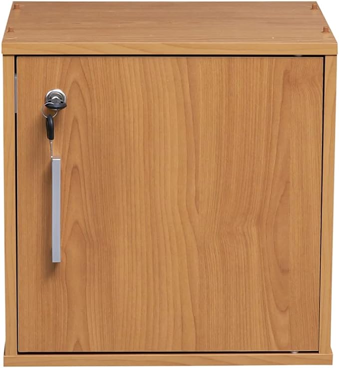 WT-EASY CARE Home Safe | Bank Locker Box | Cash Box | Jewelry Box Cabinet Wood | Key Sage Lock Box Storage Box | Safe Locker for Home and Office - Cherry wood