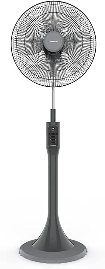 TORNADO Stand Fan 18 Inch, 4 Blades, Grey TSF-18MG